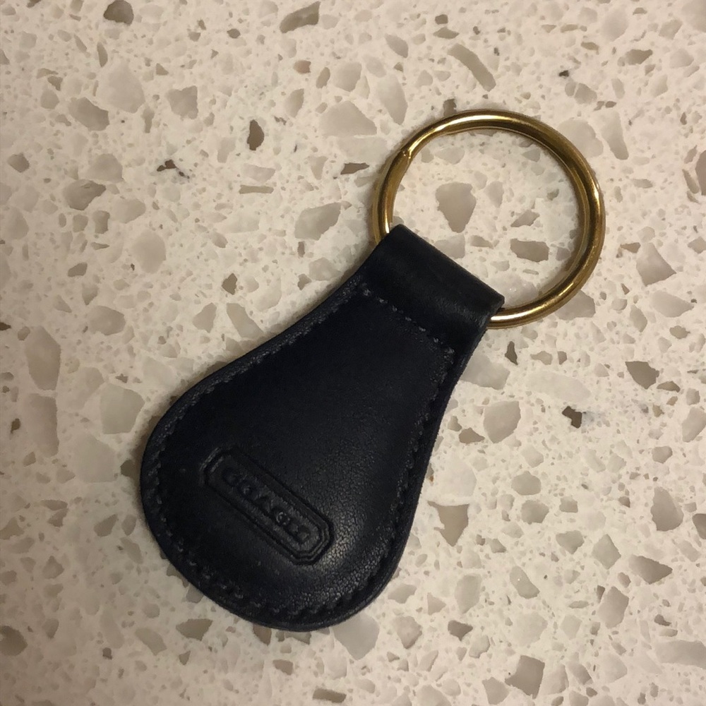Navy Vintage Coach Key Fob